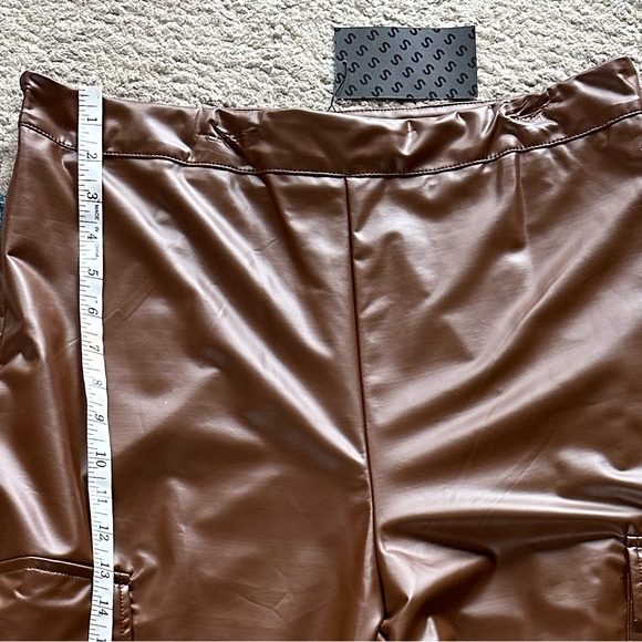 Brown fax leather pants size 1x - Picture 4 of 4